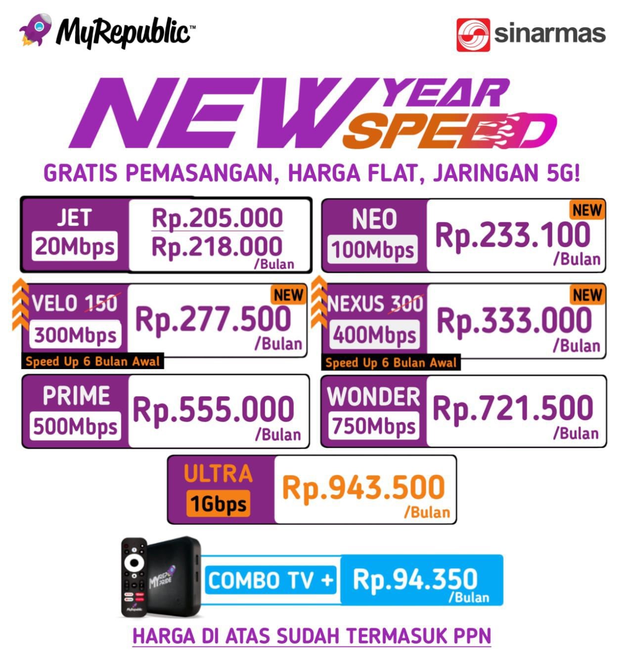 Daftar Harga Promo MyRepublic